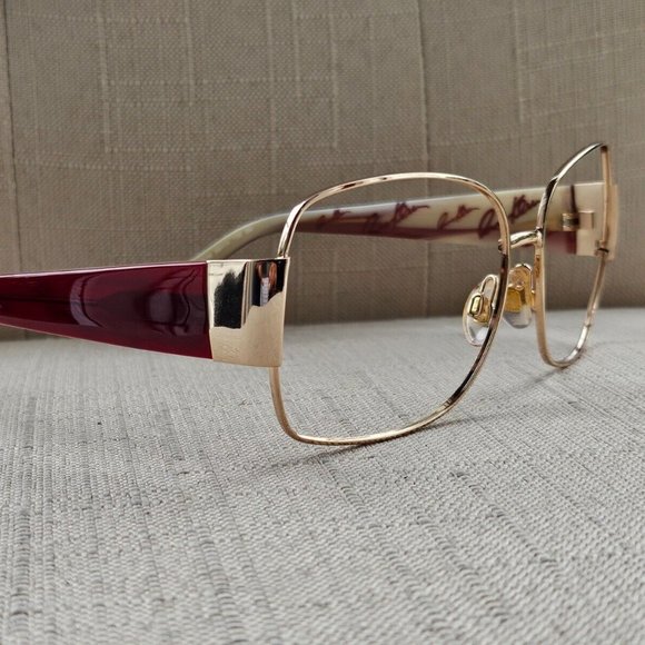 Anne Klein Accessories - Anne Kkein Women Sunglasses/Eyeglasses Frame Gold/Red Tone 353/76 58[]14 130